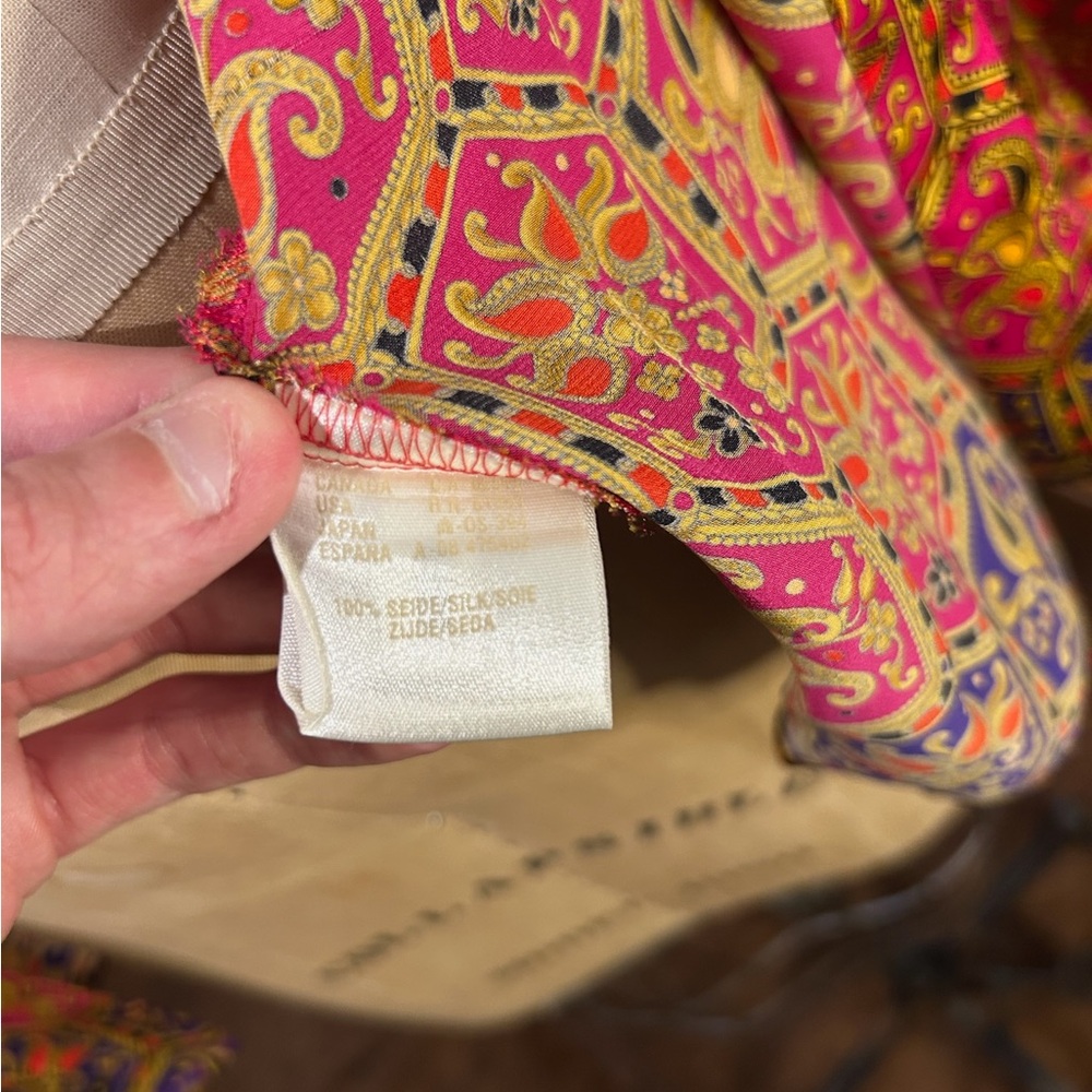 Escada Red and Orange Patterned Blouse - Picture 5 of 5
